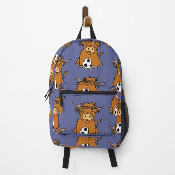 Item preview, Funny Highland Cow Playing Soccer Cartoon designed and sold by Nature's Fancy.