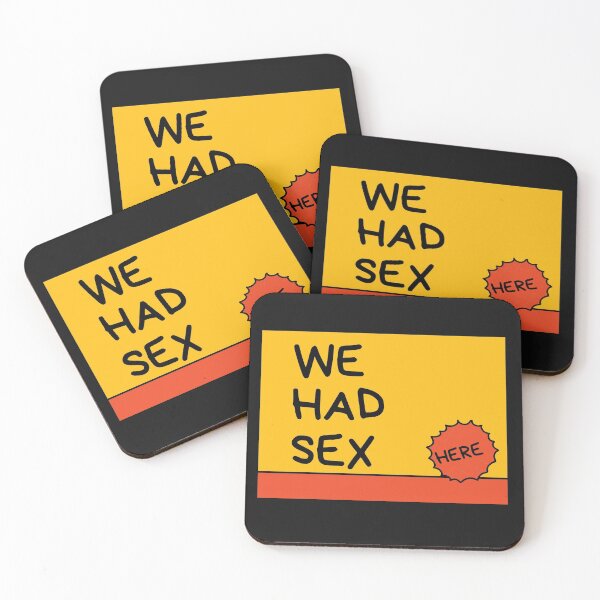 Artikelvorschau, Wir hatten hier Sex Kissen, Wir hatten Sex hier Sticker, Wir hatten Sex hier entworfen und verkauft von PicsByMi.