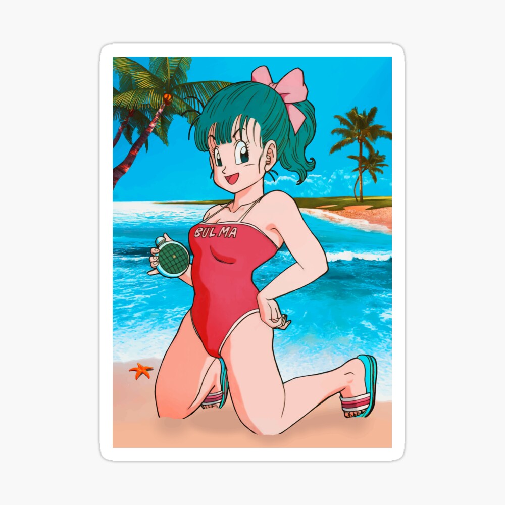 young Bulma beach swimsuit