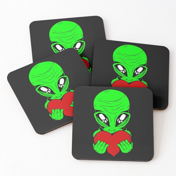 Item preview, happy valentines day alien red heart designed and sold by Gossip Rag.