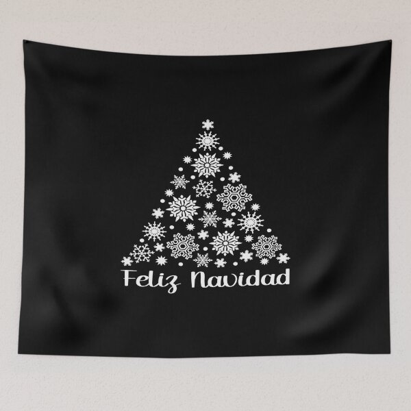 Item preview, Feliz Navidad Holiday Saying With Snowflake Christmas Tree Pijamas Navideña Familiar  designed and sold by Bad Kitty Designz.