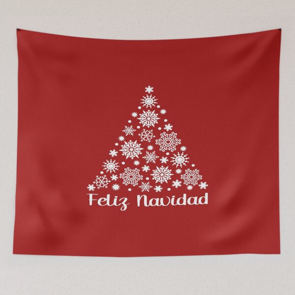 Item preview, Feliz Navidad Holiday Phrase With Snowflake Christmas Tree Pijamas Navideña Familiar  designed and sold by Bad Kitty Designz.