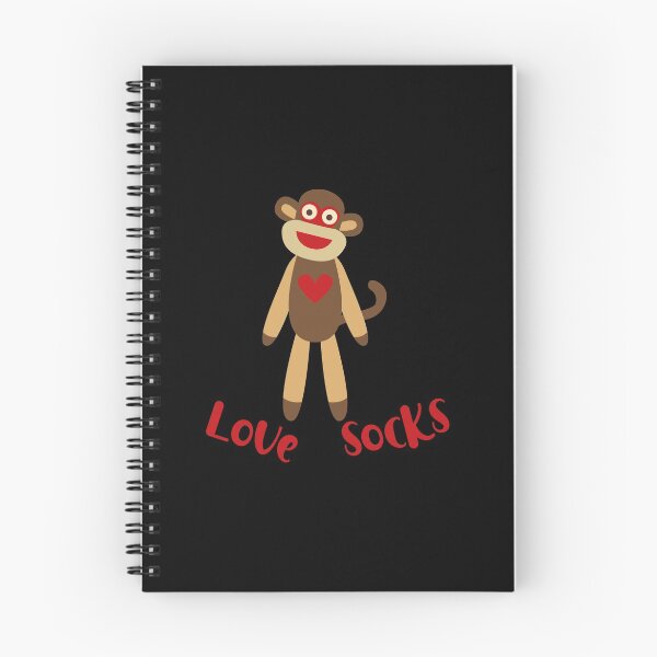 Item preview, Love Socks - Tan with Heart Sock Monkey designed and sold by Trinket-Trickster.
