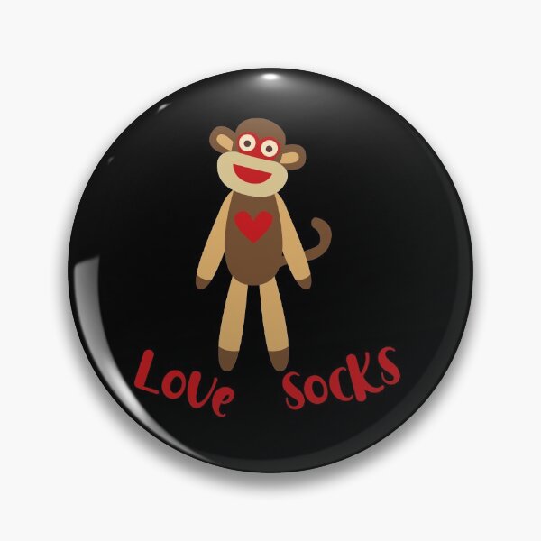 Item preview, Love Socks - Tan with Heart Sock Monkey designed and sold by Trinket-Trickster.