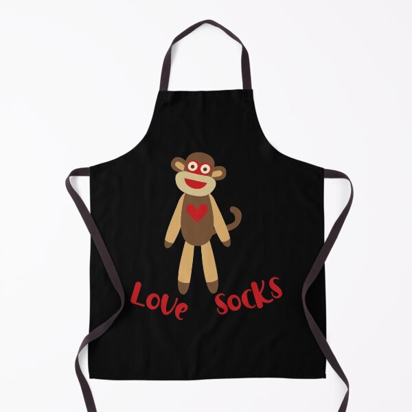 Item preview, Love Socks - Tan with Heart Sock Monkey designed and sold by Trinket-Trickster.