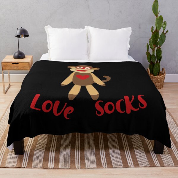 Item preview, Love Socks - Tan with Heart Sock Monkey designed and sold by Trinket-Trickster.