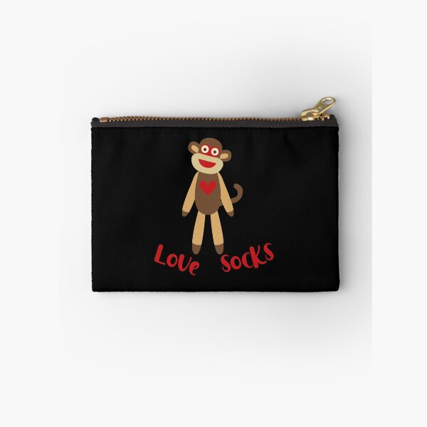 Item preview, Love Socks - Tan with Heart Sock Monkey designed and sold by Trinket-Trickster.