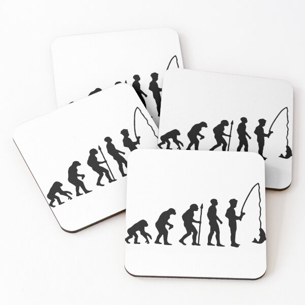Item preview, Evolution of Fishing Born to go fishing Forced to work Fisherman Stick Figure Bones I love Fishing Art Design Happy Apparel Essential Inspiration Joy Mood Funny designed and sold by DesignByHeartUK.