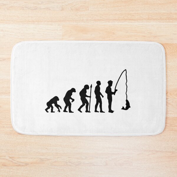 Item preview, Evolution of Fishing Born to go fishing Forced to work Fisherman Stick Figure Bones I love Fishing Art Design Happy Apparel Essential Inspiration Joy Mood Funny designed and sold by DesignByHeartUK.