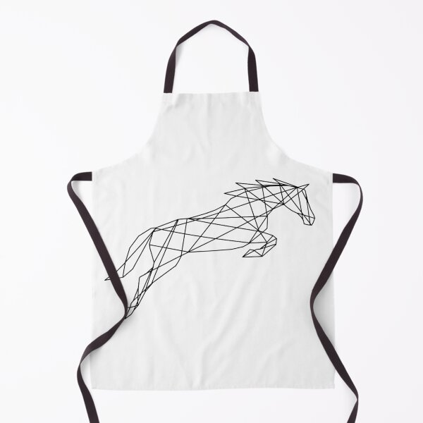 Item preview, Geometric black jumping horse designed and sold by DutchVulture.