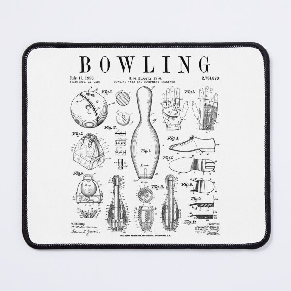 Item preview, Bowling Pin Ball Bowler Retro Vintage Patent Print designed and sold by GrandeDuc.