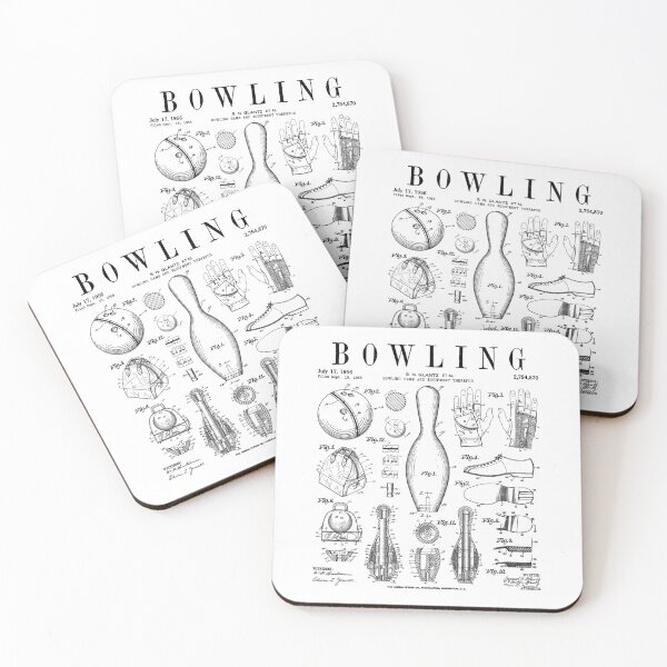 Item preview, Bowling Pin Ball Bowler Retro Vintage Patent Print designed and sold by GrandeDuc.