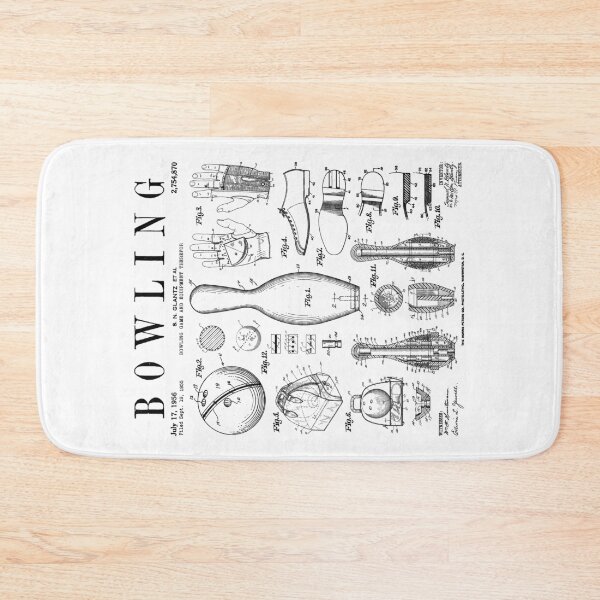 Item preview, Bowling Pin Ball Bowler Retro Vintage Patent Print designed and sold by GrandeDuc.