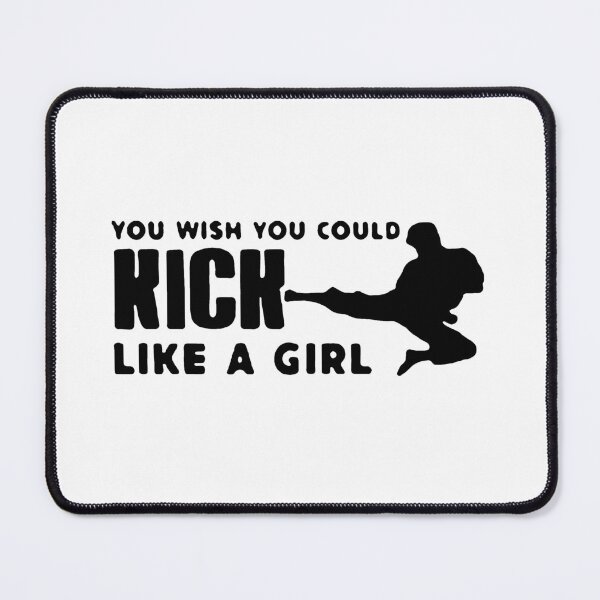 Item preview, Girl Kick You wish you could kick like a girl mma fight boxing Gift Premium Apparel Funny Holiday Xmas designed and sold by DesignByHeartUK.