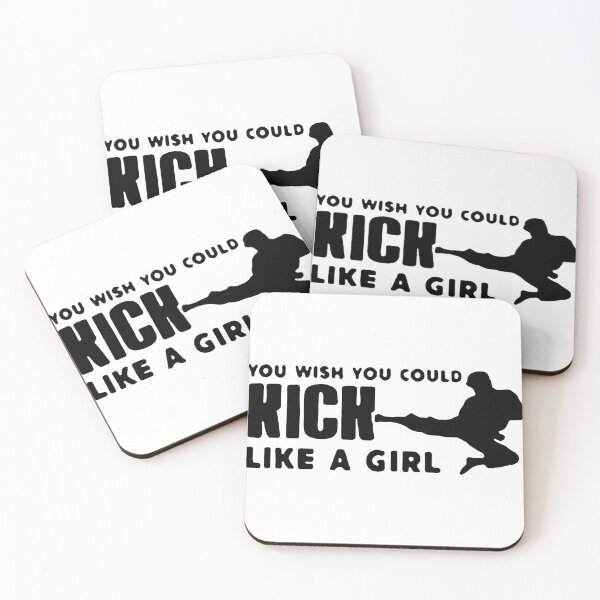 Item preview, Girl Kick You wish you could kick like a girl mma fight boxing Gift Premium Apparel Funny Holiday Xmas designed and sold by DesignByHeartUK.