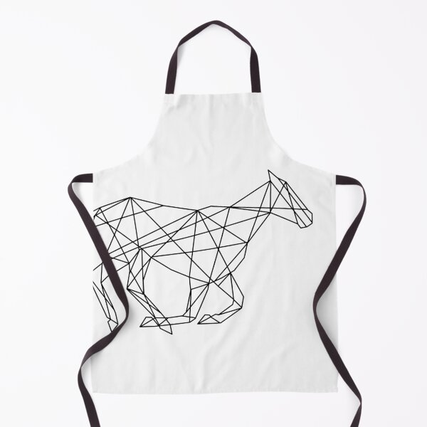 Item preview, black geometric racing horse designed and sold by DutchVulture.