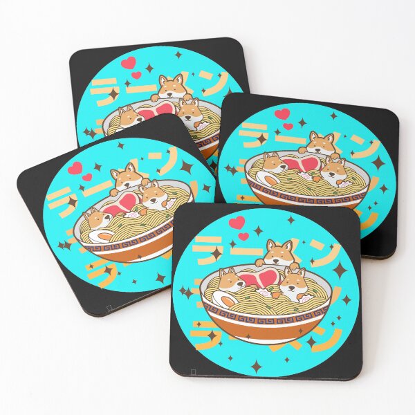Item preview, Kawaii puppies love ramen bowl. Japanese Shiba Inu dogs in a ramen bowl designed and sold by PrintNJoy.