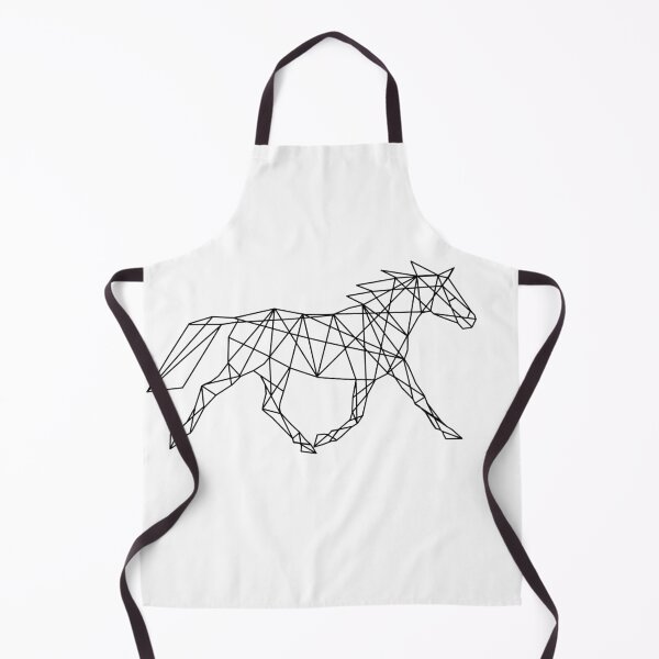 Item preview, Black geometric trotting horse designed and sold by DutchVulture.