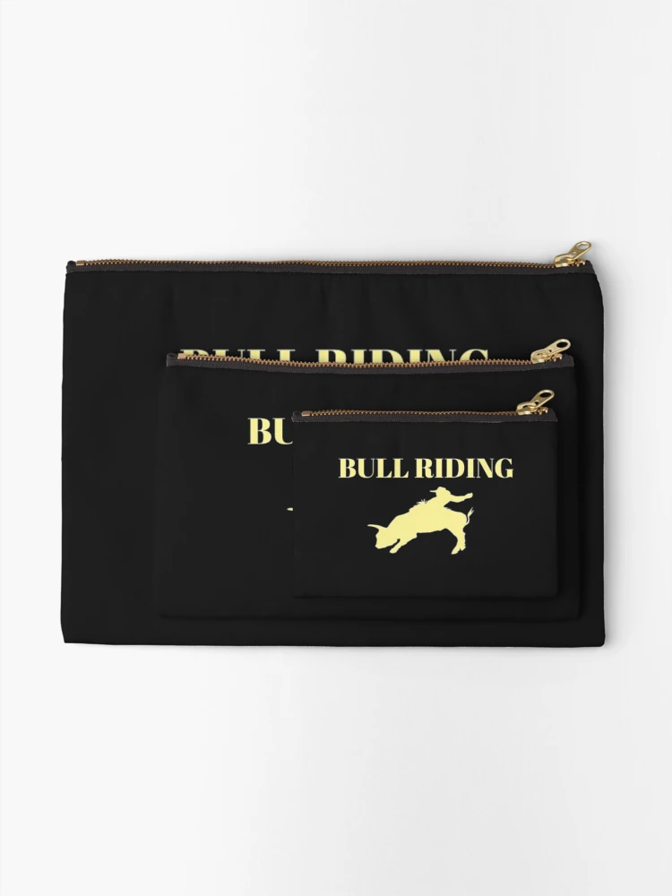 Thumbnail 2 of 4, Zipper Pouch, Bull Riding Rodeo Cowboy designed and sold by Thomas Pinnell.
