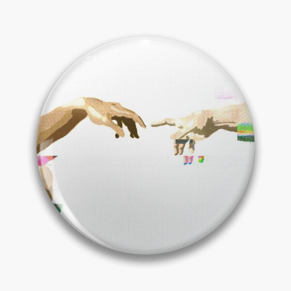 Item preview, Michelangelo’s Creation of Adam Chrome Glitch  designed and sold by KristaZed.
