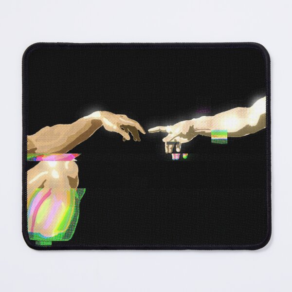 Item preview, Michelangelo’s Creation of Adam Chrome Glitch designed and sold by KristaZed.
