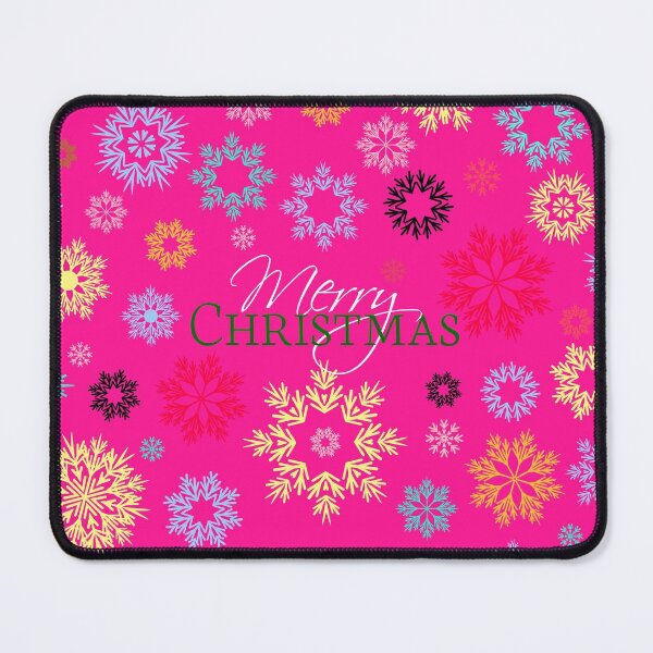 Item preview, Merry Christmas Deep Pink Multicolored Snowflakes Idea  designed and sold by Ross-Sergey.