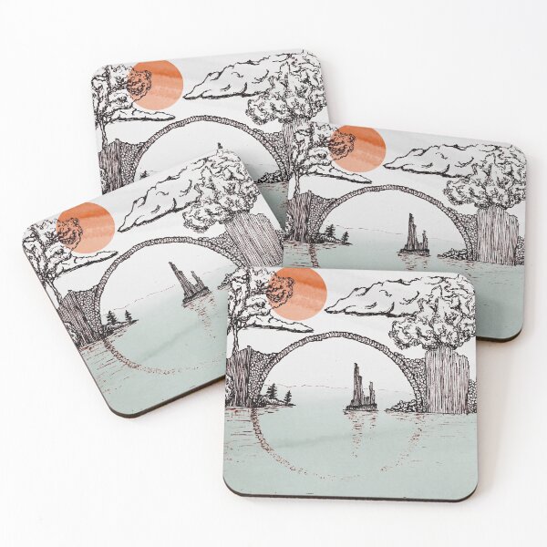 Item preview, Devil's Bridge View with Orange Sun designed and sold by nigmatillium.