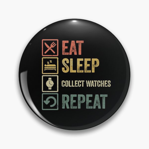 Item preview, Funny eat sleep collect watches repeat vintage designed and sold by HN-ART.