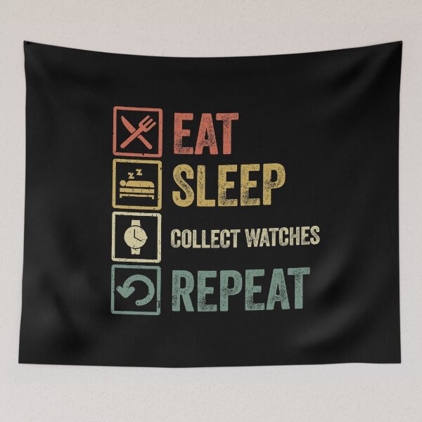 Item preview, Funny eat sleep collect watches repeat vintage designed and sold by HN-ART.
