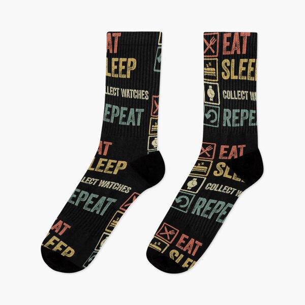 Item preview, Funny eat sleep collect watches repeat vintage designed and sold by HN-ART.