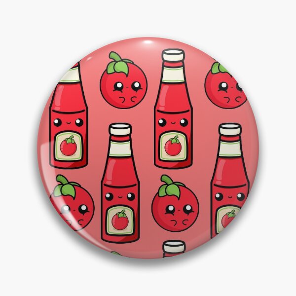 Item preview, Cute Cartoon Tomato Ketchup || Tomato Sauce || Kawaii designed and sold by cookingwithten.