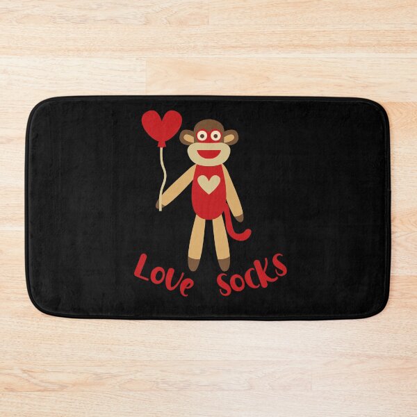Item preview, Love Socks - Sock Monkey With Heart Balloon  designed and sold by Trinket-Trickster.