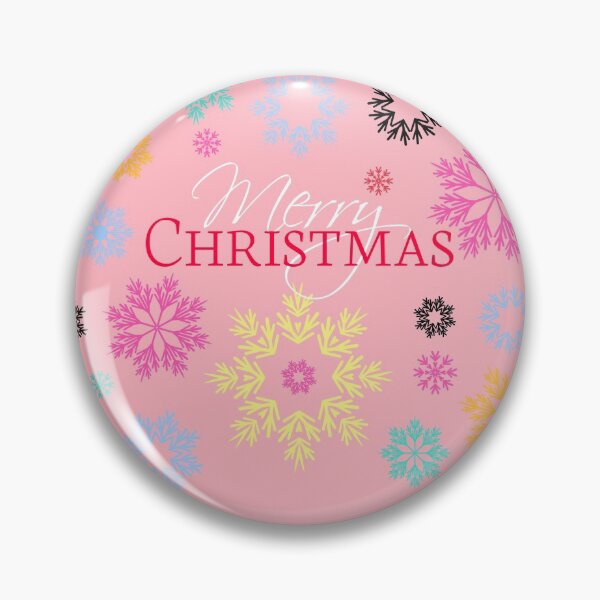 Item preview, Merry Christmas Light Pink Multicolored Snowflakes Idea  designed and sold by Ross-Sergey.
