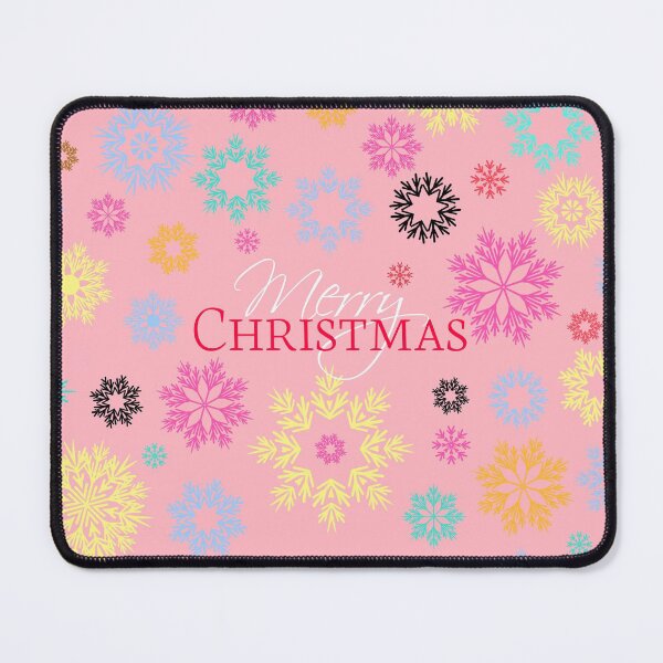 Item preview, Merry Christmas Light Pink Multicolored Snowflakes Idea  designed and sold by Ross-Sergey.