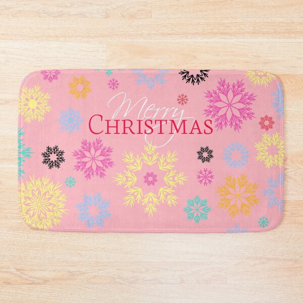 Item preview, Merry Christmas Light Pink Multicolored Snowflakes Idea  designed and sold by Ross-Sergey.
