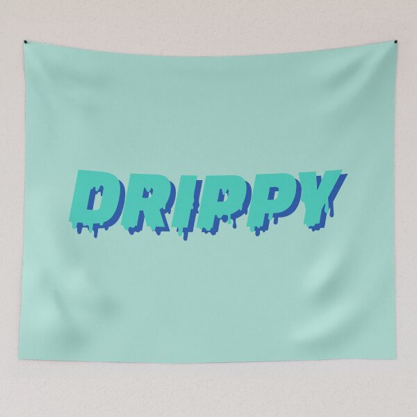 Item preview, Drippy text logo, teal designed and sold by projectpima.