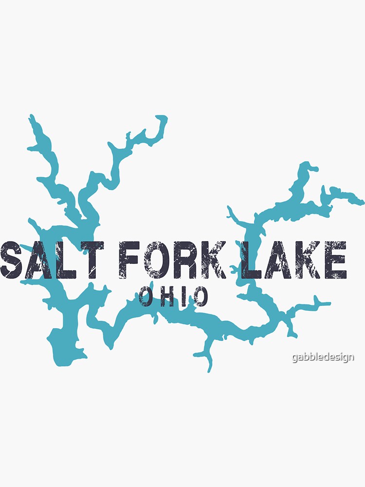 "Salt Fork Lake, Ohio" Sticker for Sale by gabbledesign Redbubble