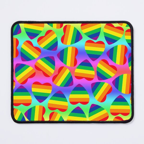 Item preview, Multicolored hearts shape with gay pride flag inside.Background. designed and sold by IaroslavB.