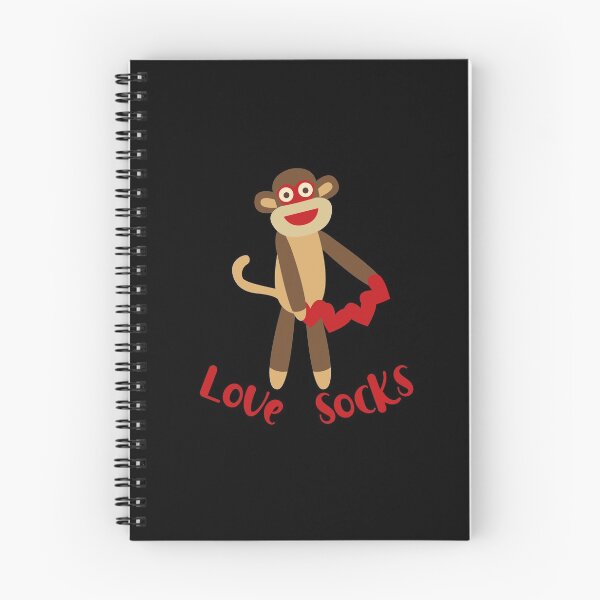 Item preview, Love Socks - Sock Monkey Holding a Sting of Love Hearts designed and sold by Trinket-Trickster.