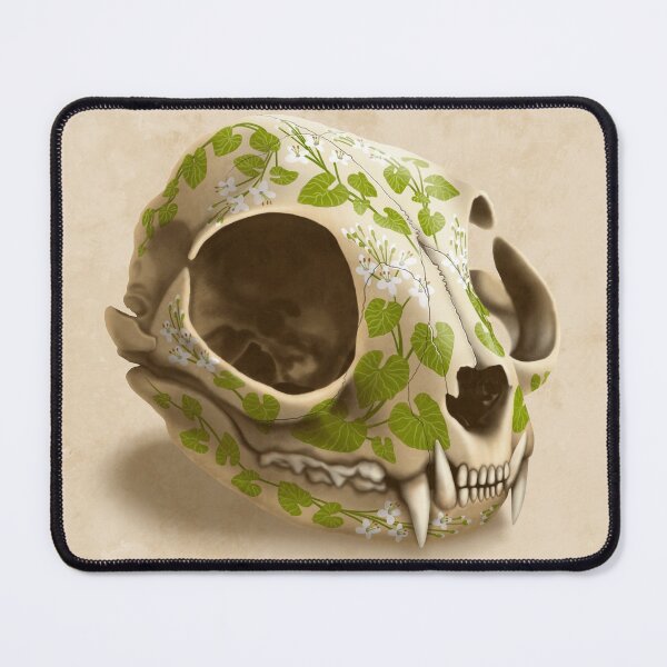 Item preview, cat skull decorated with wasabi flowers designed and sold by Richard Morden.