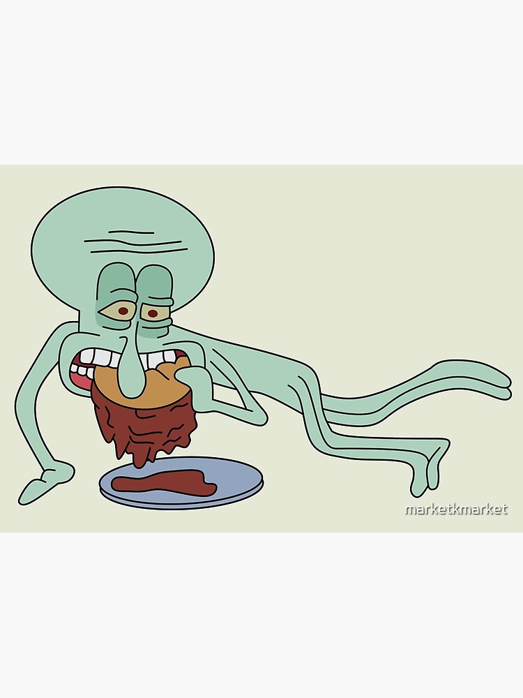 "Squidward eat" Poster for Sale by marketkmarket Redbubble