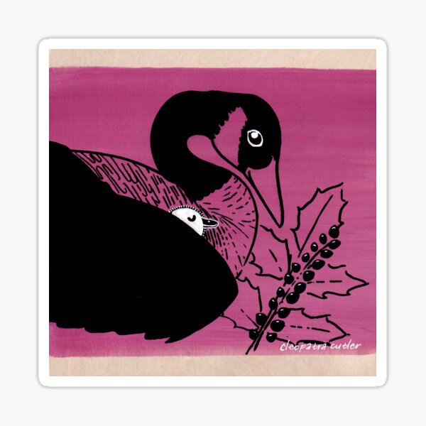 Canada Geese & Oregon Grape Sticker