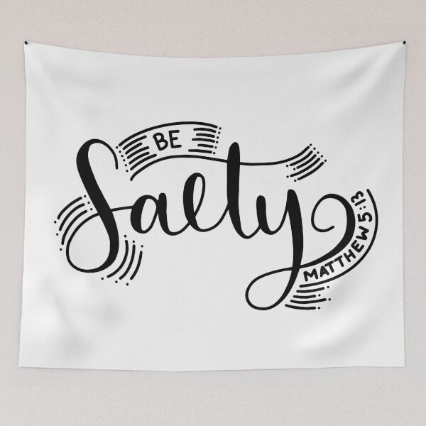 Item preview, Simple Be Salty in Script Line and Dots designed and sold by themoodydecor.