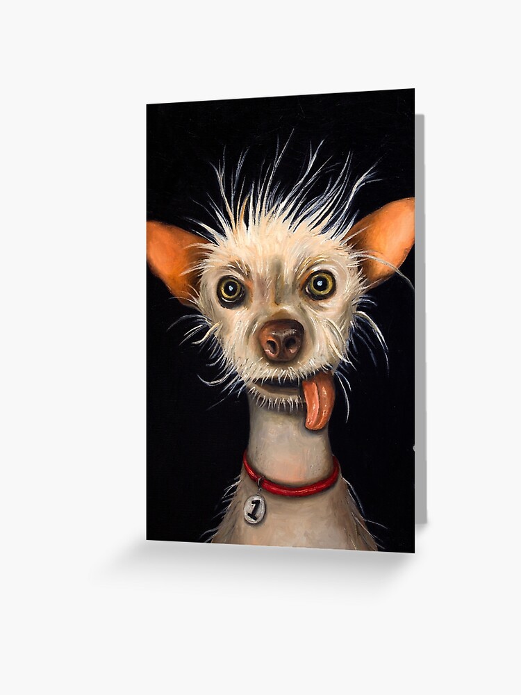 Carte De Vœux Chien Moche Par Leahsaulnier Redbubble