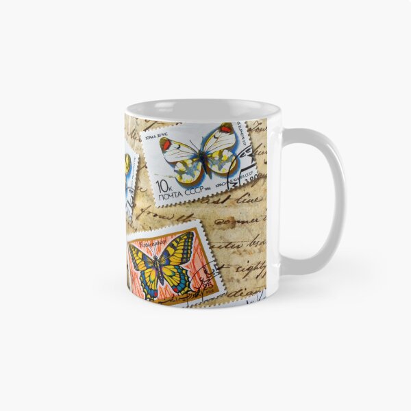 Item preview, Butterfly stamps and old document designed and sold by Garry Gay.