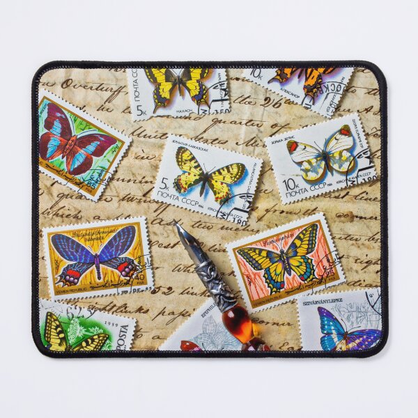 Item preview, Butterfly stamps and old document designed and sold by Garry Gay.
