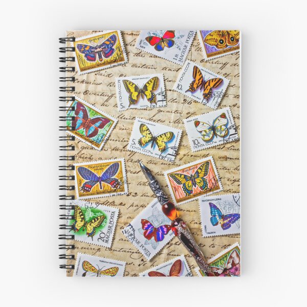 Item preview, Butterfly stamps and old document designed and sold by Garry Gay.