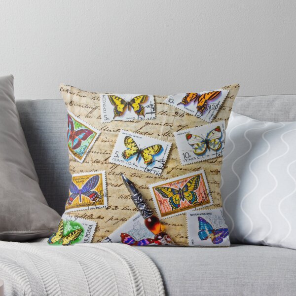 Item preview, Butterfly stamps and old document designed and sold by Garry Gay.