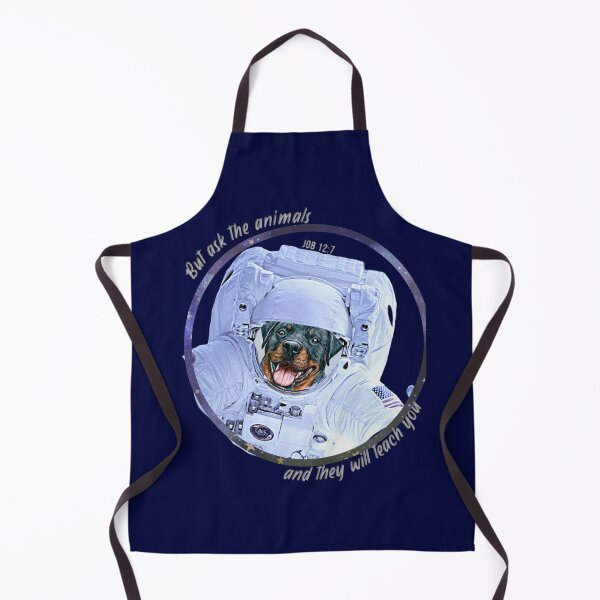 Item preview, Rottweiler Dog Astronaut in Space Bible Verse Ask the Animals Job 12:7 designed and sold by TheKingdomAttic.