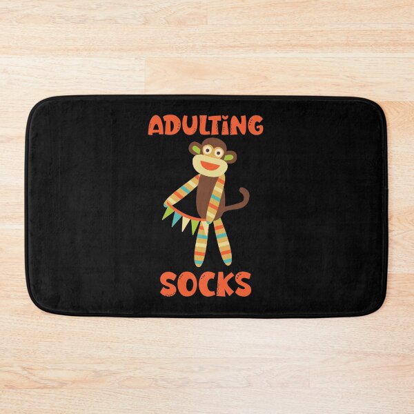 Item preview, Adulting Socks - Sock Monkey Head with Streamer designed and sold by Trinket-Trickster.